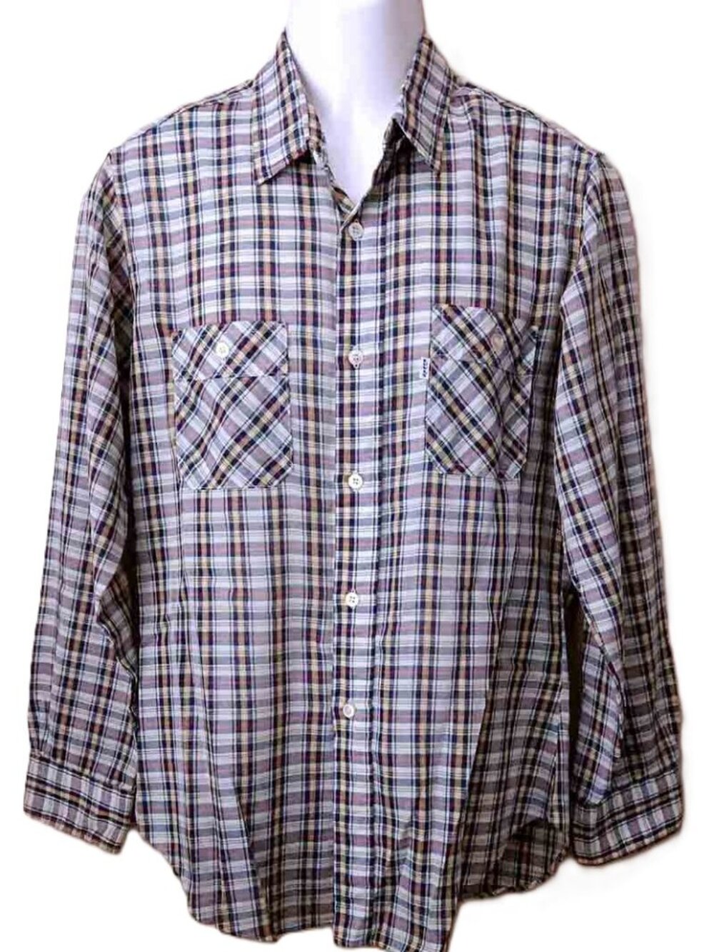 Vintage Levi's LEVI STRAUSS Olympics Plaid Men's Large FITS MEDIUM